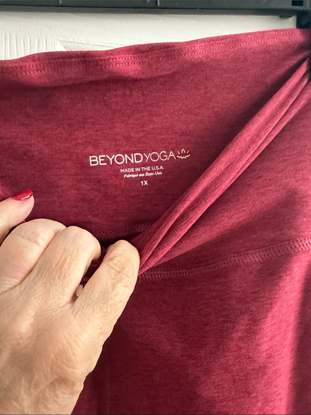 Beyond Yoga Maroon Long Sleeve Pullover Top